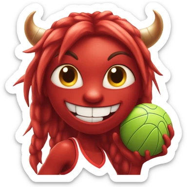 Netball devil sticker
