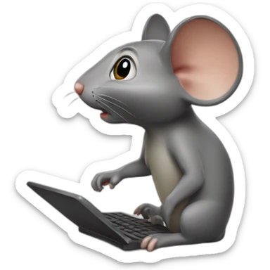 un souris d'ordinateur model O sticker