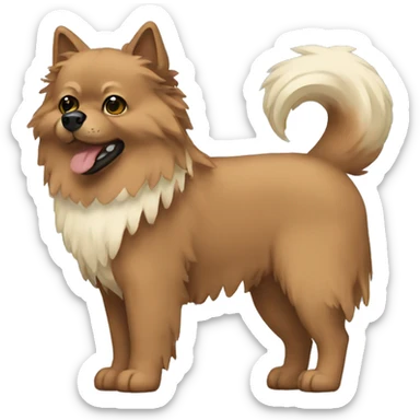 Zwergspitz pixel art sticker