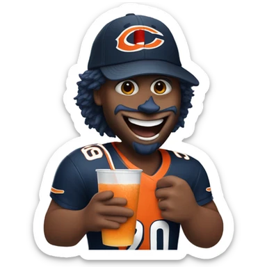 Chicago bears fan drunk sticker