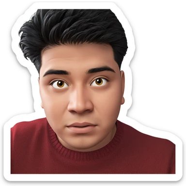 boy in red sweater portrait sticker