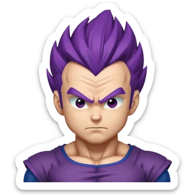 Vegeta ultra ego with purple hair sticker