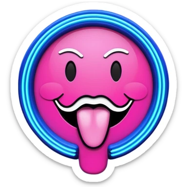 Neon sign saying GET THAT TOUNGE READY YA BASTARD sticker