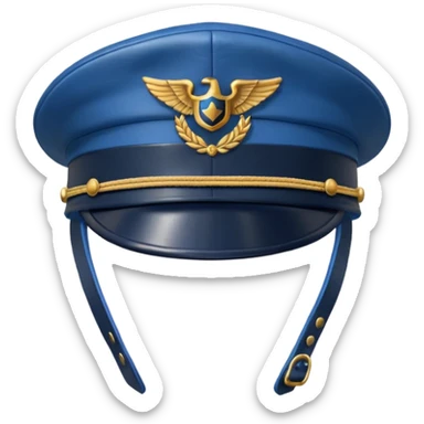 pilot hat blue sticker