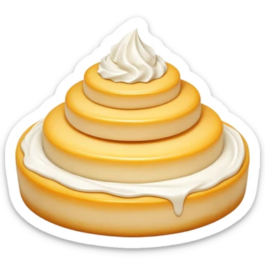 cream cheese, smooth white mound or swirl, thick silky texture, soft peaks, mild sheen, clean finish, fresh and pure, optional small container, no toppings, herbs, tools, or faces, clean 3D rendering, soft shadows, transparent background, emoji scale sticker