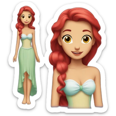 Ariel Disney with just upper body sticker