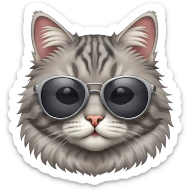 Cat with sunglasses sticker