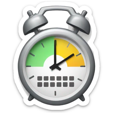 Deadline Emoji 
Design Idea: A calendar page with a clock overlay. sticker