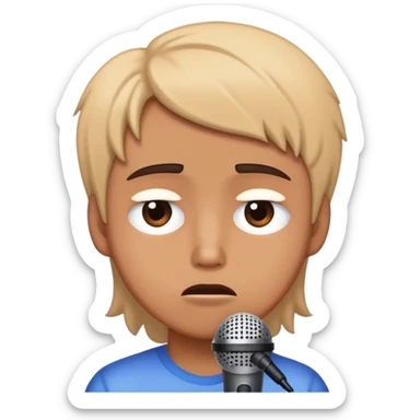 Sad at karaoke sticker