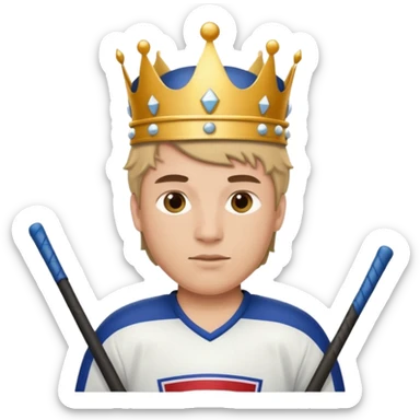 King Hockey player sticker