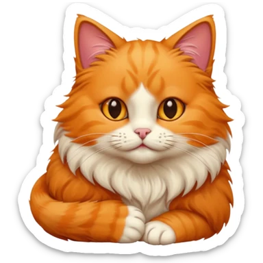 😺cat emoji leaning chin on its paw sticker