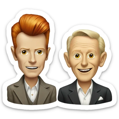 David Bowie and Bing Crosby  sticker