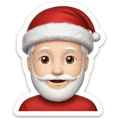 man with santa cap no beard  sticker