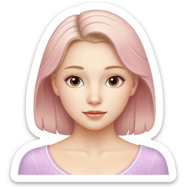 Cinematic Realistic Anna Shcherbakova figure skating Portrait, depicted with lifelike skin texture, subtle rosy undertones, and soft natural lighting that enhances the gentle contours of her face. sticker