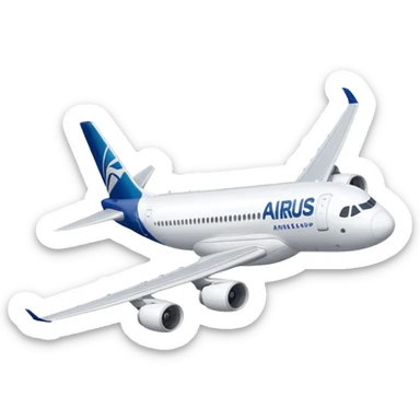 Airbus A320 of Airbus company sticker