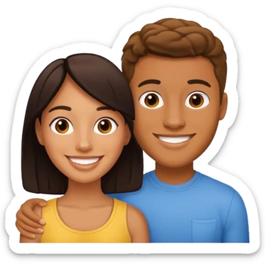 tefi valenzuela and josh king madrid sticker