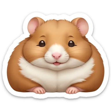 Meme-Worthy Cute Sleeping Brown Hamster Portrait Emoji, Head resting peacefully with a contented smile, showcasing a delightfully compact build and a luxuriously soft rich brown coat, eyes shut in a serene nap, Simplified yet hilariously adorable features, highly detailed, glowing with a soft, drowsy light, high shine, relaxed and utterly lovable, stylized with an air of playful laziness, bright and heartwarming, soft glowing outline, capturing the essence of a comically sleepy hamster, so meme-worthy it feels like it could instantly become the next viral sensation of adorable slumber! sticker