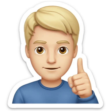 Guy pointing directly at camera smug face sticker