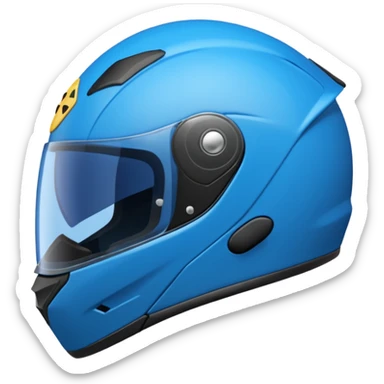 emoji capacete de moto azul (use a cor no HEX/HTML #1440FF) sticker