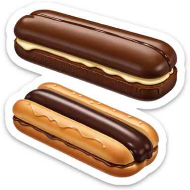 éclair au chocolat en emoji sticker