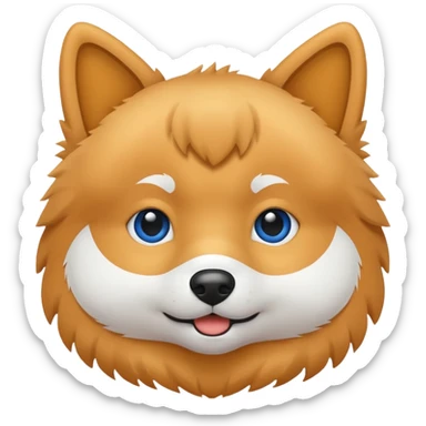 Ein blaer quadrat komplett blau eckig spitz ohne gesicht sticker