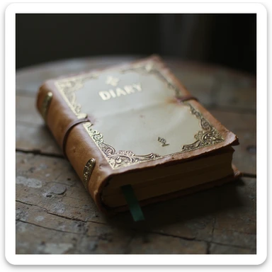 diary, realistic texture, gentle lighting sticker