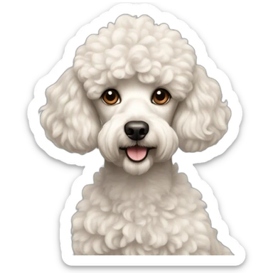Dog poodle standart full-height sticker