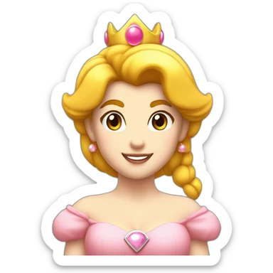 Princesse Peach de Super Mario Bros sticker