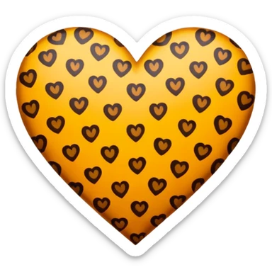 Leopard print heart sticker