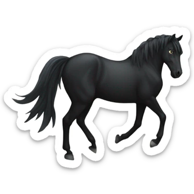 A dark horse comes out of the darkness sticker