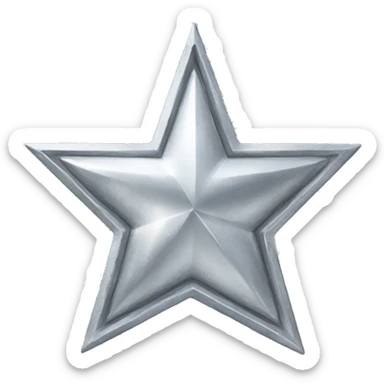 Silver aesthetic star sticker