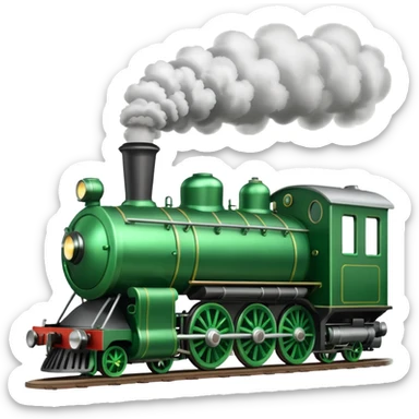 Create a green steam train sticker