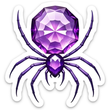 Amethyst spider jewel sticker