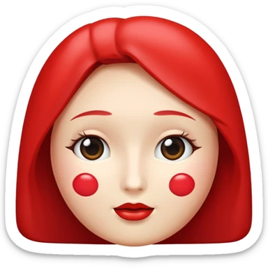 Fresita rosita sin cara pero cute y linda sticker