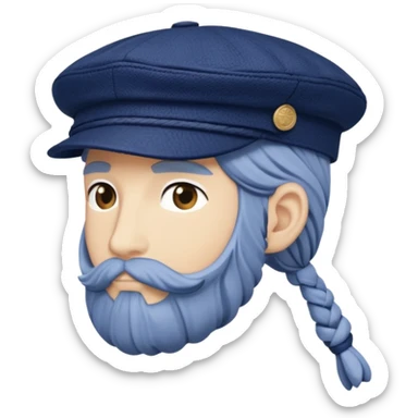 a floating Navy blue Brixton fiddler cap hat sticker