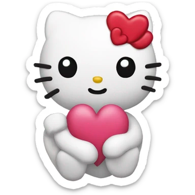 Hello kitty heart sticker