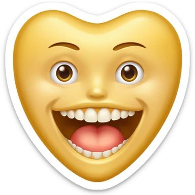 gold tooth no smile sticker