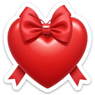 heart with a bow, kpop sticker