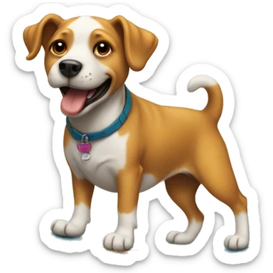 Dog riding a skateboard  sticker