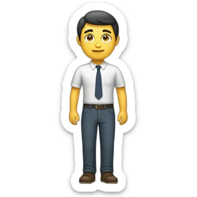 full body man lite face sticker