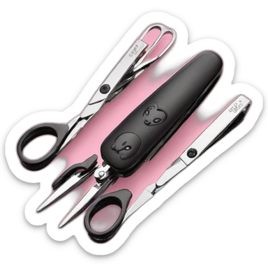 black colored Manicure Set Nail Clippers sticker