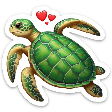 See Turtle in love sticker