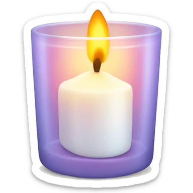 candle in a cute glass sticker