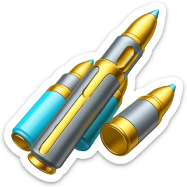 five bullets. four of them of one yellow and gray and the fith one of another color as hioghlighted sticker