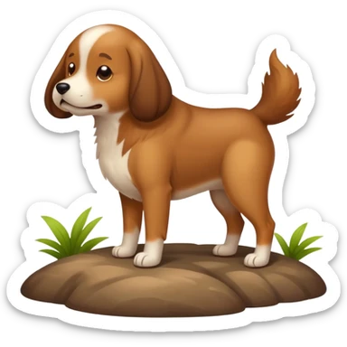dog pooping sticker