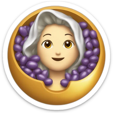 una cuchara llena de aceite de oliva virgen extra sticker