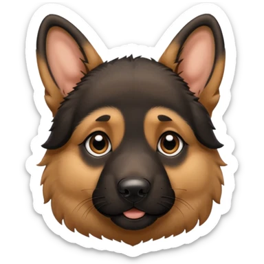 German shepherd puppy, sleepy sticker