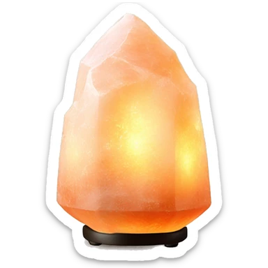 Himalaya’s salt lamp with warm light more crystal like shaped less pointy oval sticker