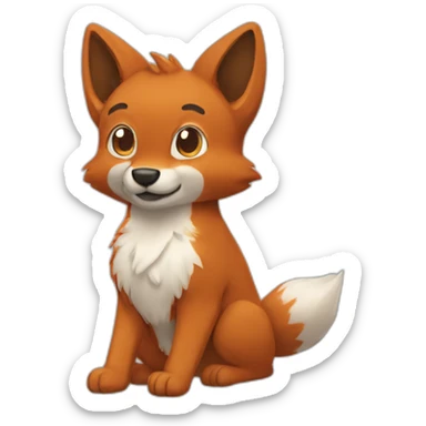 renard karaté sticker