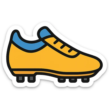 soccer cleats color outline icon sticker